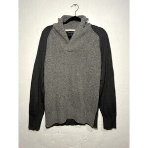 Banana Republic‎ gray wool blend shawl neck knit sweater mens medium preppy